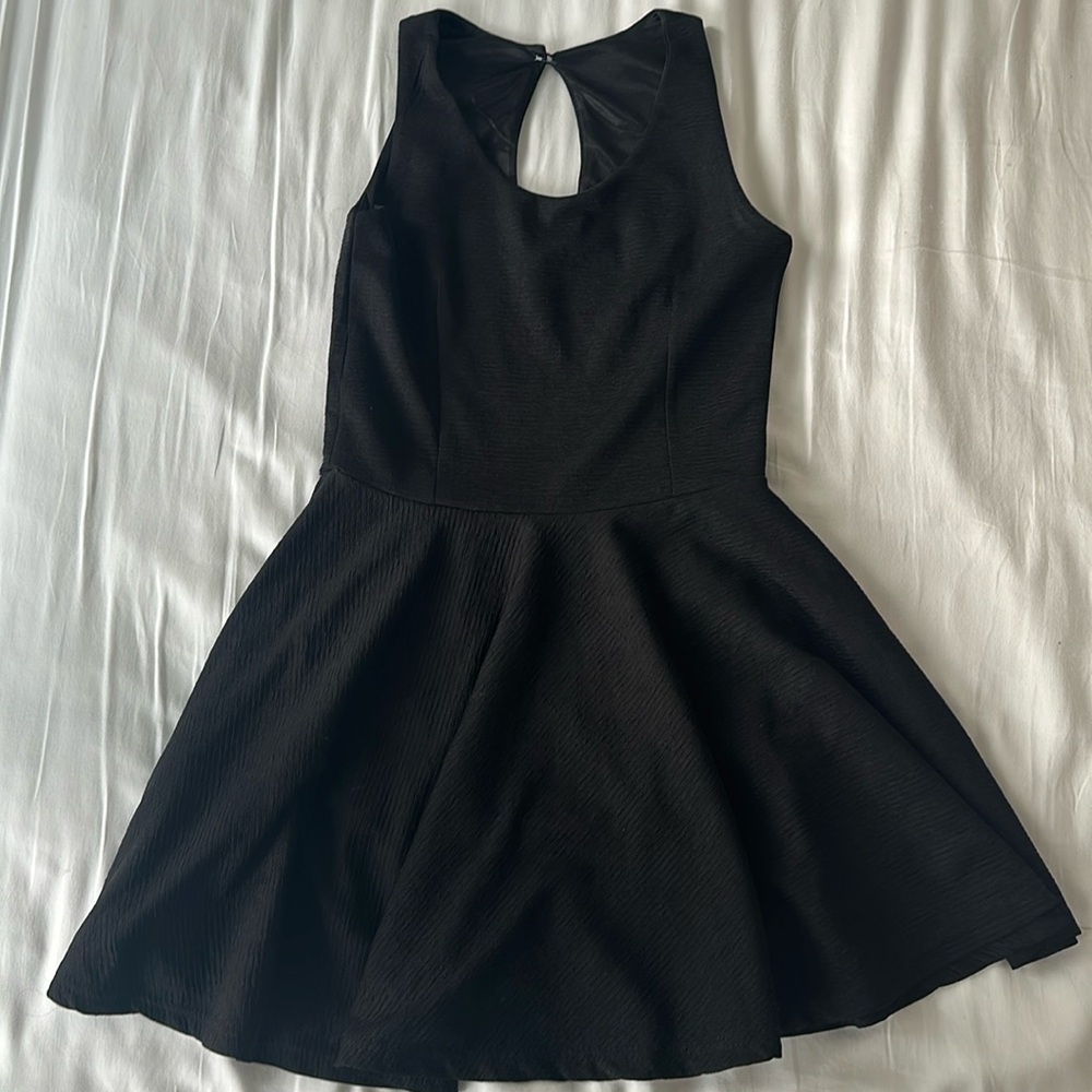 Little black flared dress